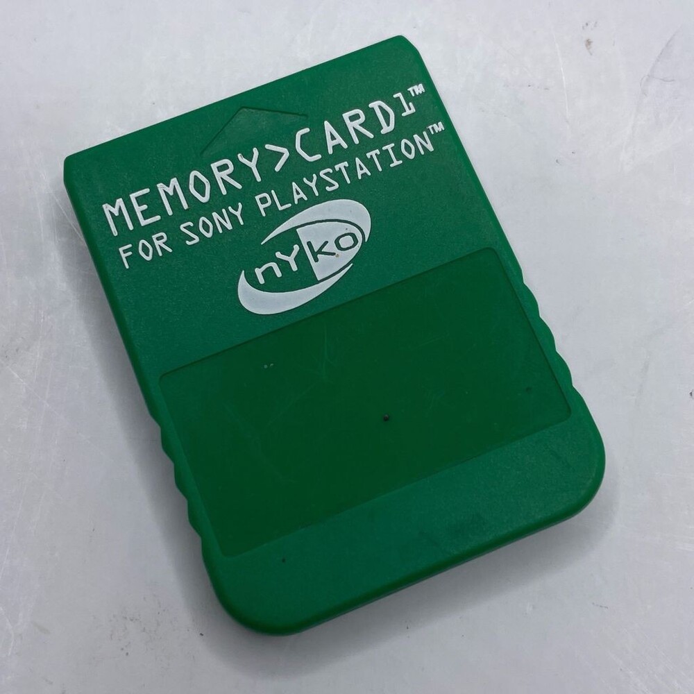 Nyko Memory Card 15-Block Green PS1 (Sony PlayStation, ) Cartridge Only